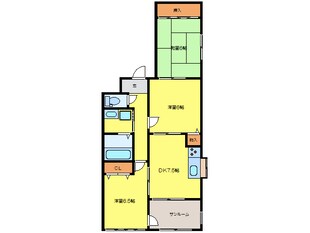 山﨑第2マンションの物件間取画像